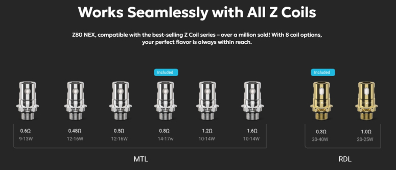 COOLFIRE Z80 ZENITH II KIT résistances z coils