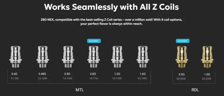COOLFIRE Z80 ZENITH II KIT résistances z coils