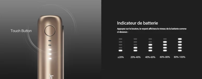Kit Pod Eroll Slim + Powerbank Joyetech Led batterie