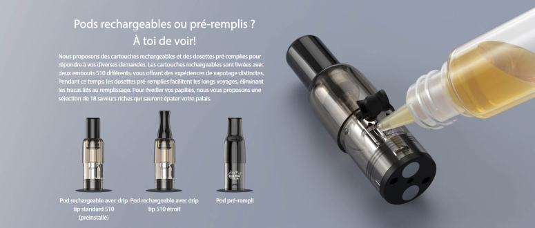 Cartouche eRoll Slim Joyetech remplissage