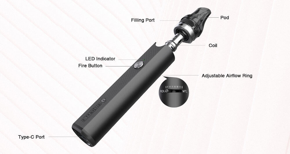 pod lost vape ub lite dimensions