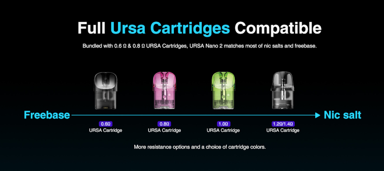 Kit Pod Ursa Nano 2 900mAh Lost Vape cartouches