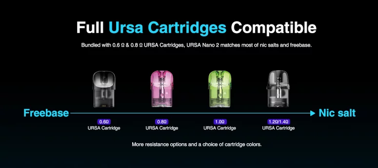 Kit Pod Ursa Nano 2 900mAh Lost Vape cartouches