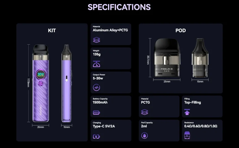 Kit pod feelin 3 Nevoks fiche technique