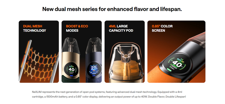 kit pod Nexlim Oxva caractéristiques