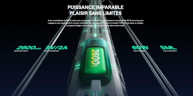 Kit Pod VPrime 2600mAh OXVA batterie