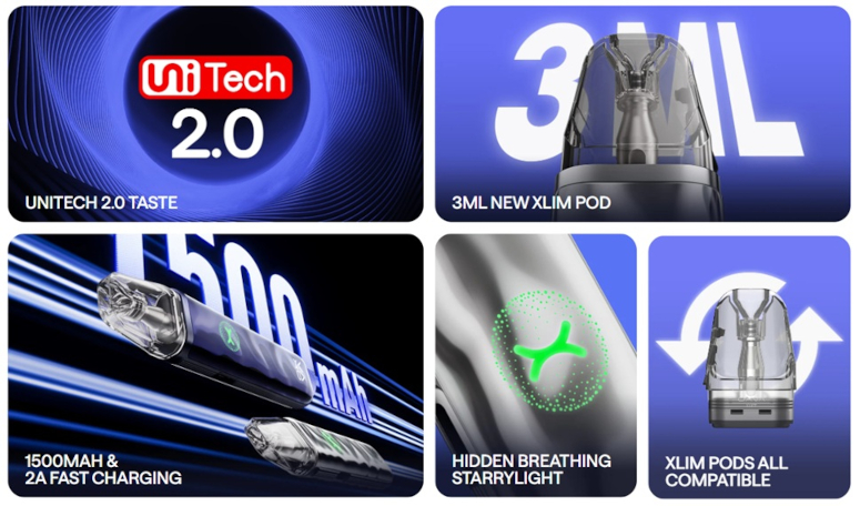 Kit Pod Xlim Go 2 Oxva caractéristiques