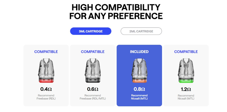 Kit Pod Xlim Go 2 Oxva cartouches compatibles