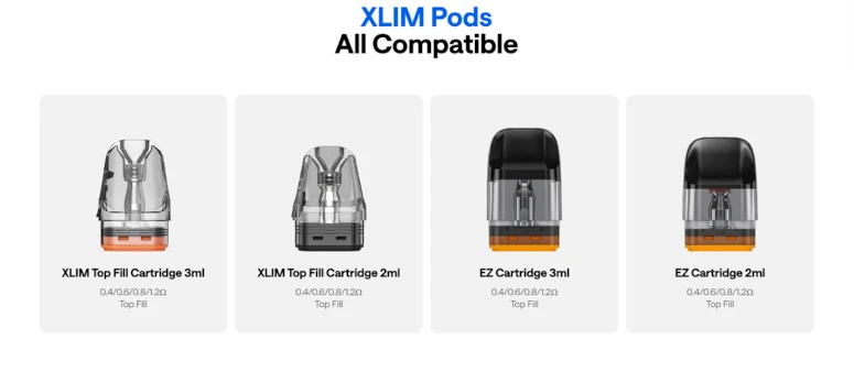 xlim pro 3 Oxva cartouches compatibles