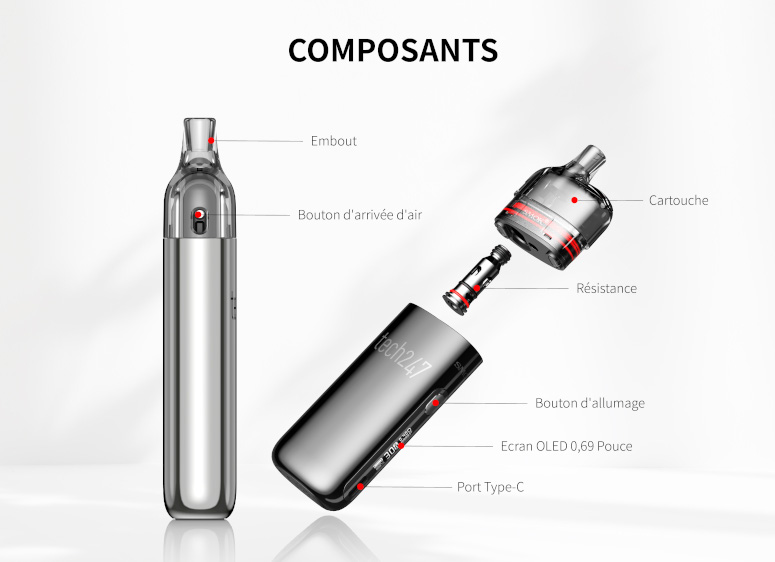 Kit Pod Tech247 Smok fiche technique