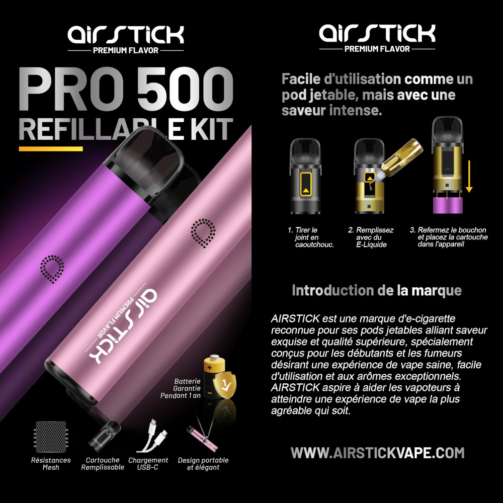 kit airstick steam crave caractéristiques