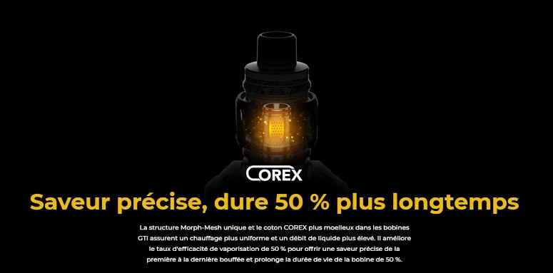 Kit Armour S 100W Vaporesso technologie COREX
