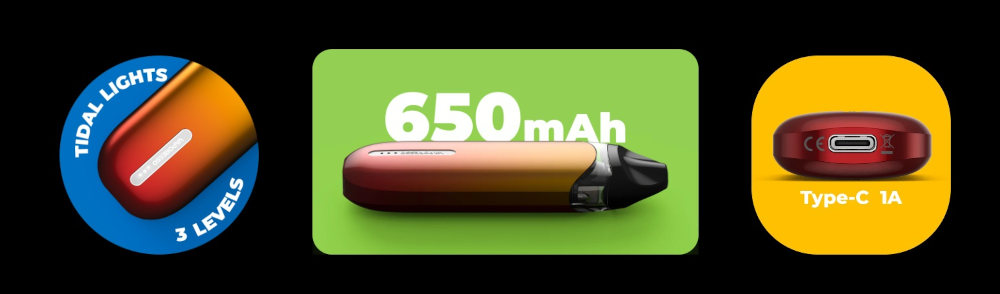 Kit Zero S 650 mAh Vaporesso specifications