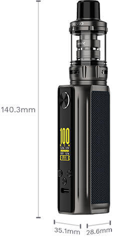 Kit Target 100 3000mAh Vaporesso dimensions