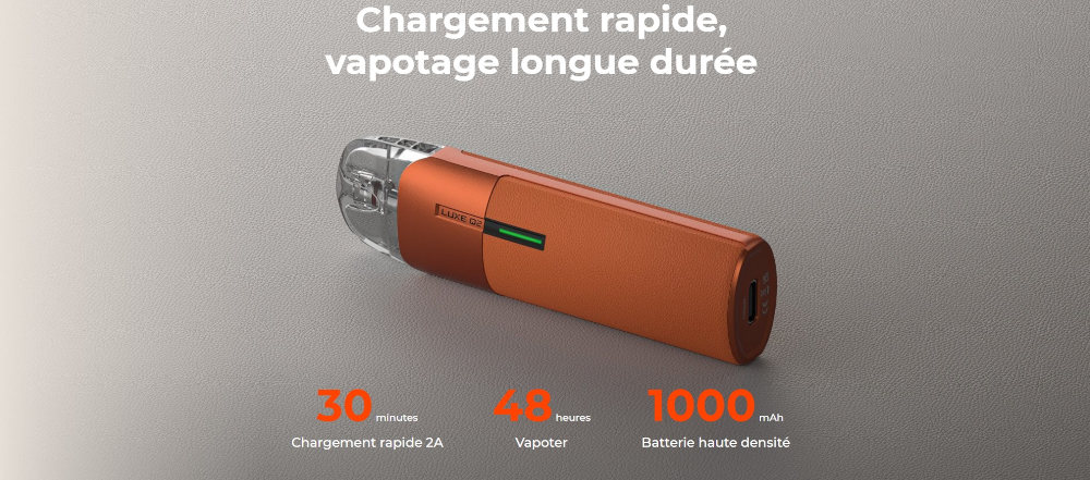 Luxe Q2 Vaporesso chargement rapide