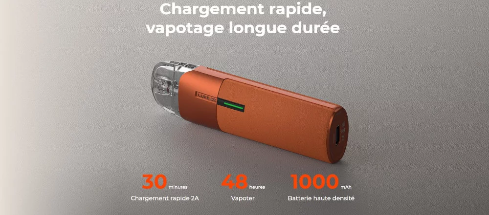 Luxe Q2 Vaporesso chargement rapide