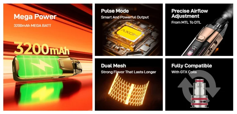 Kit Luxe XR Max Vaporesso caractéristiques