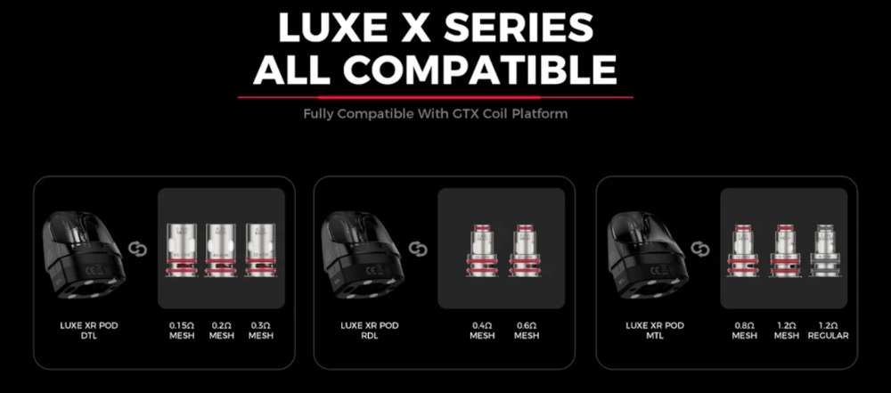 résistances compatibles Luxe XR Vaporesso