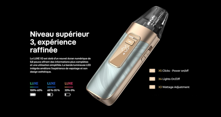 Écran kit Pod Luxe X3 Vaporesso