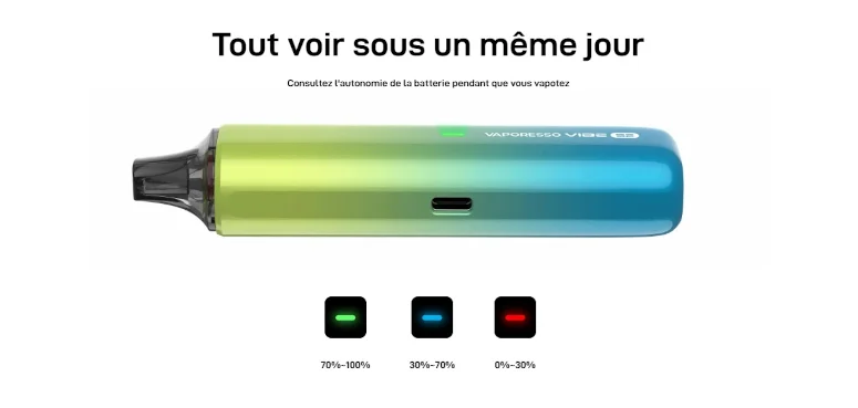 Kit Vibe SE 1100mAh Vaporesso bouton