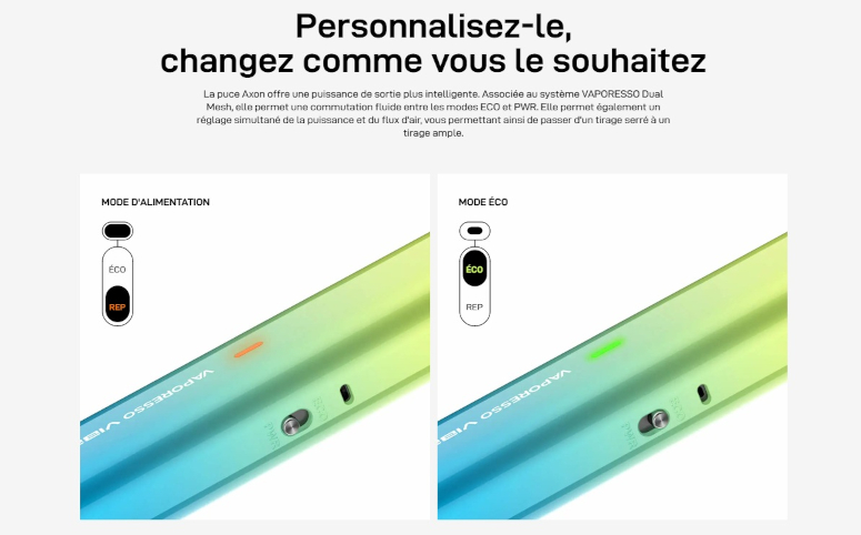 Kit Vibe SE Vaporesso modes