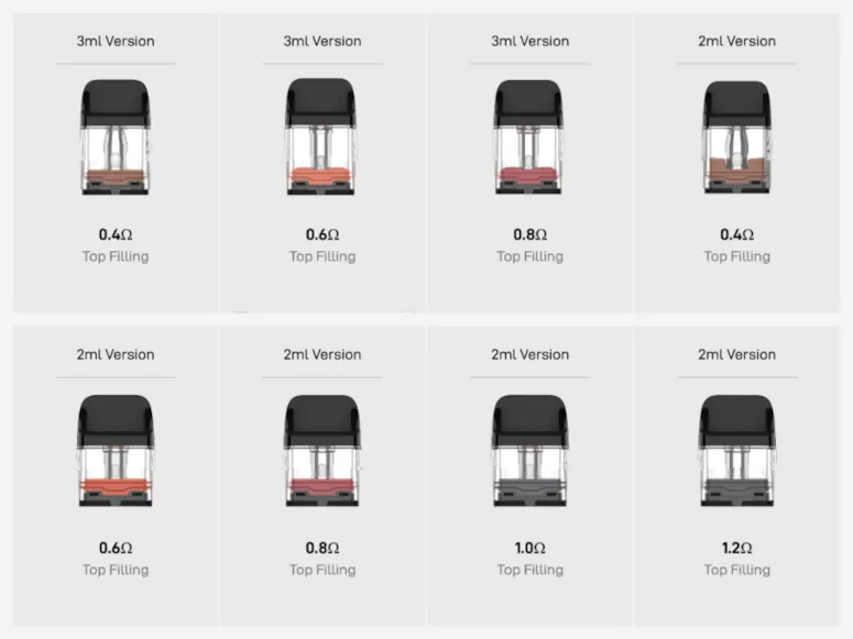 Kit Pod XROS 6 1800mAh Vaporesso résistances