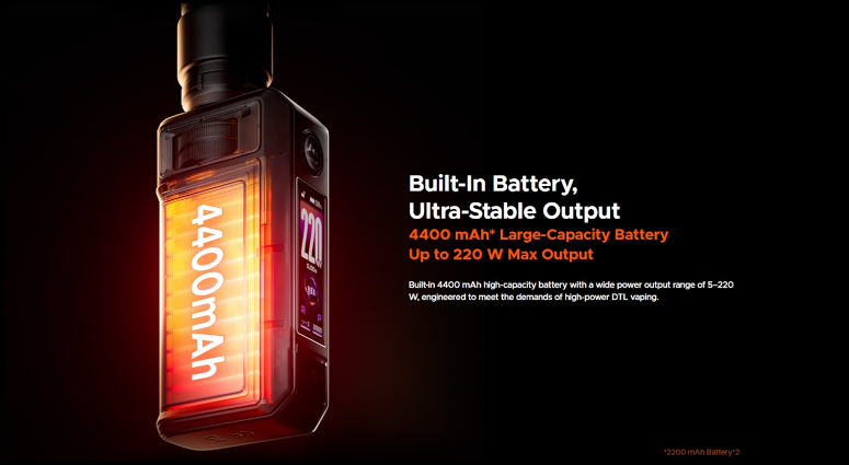 Kit Drag 6 4400mAh Voopoo batterie