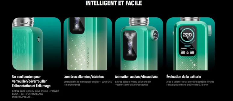 Kit Vinci Spark 220 Voopoo interface