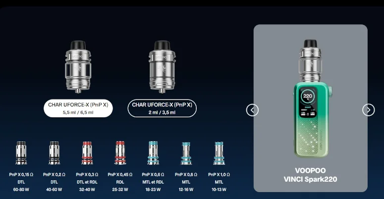 Kit Vinci Spark 220 Voopoo résistance