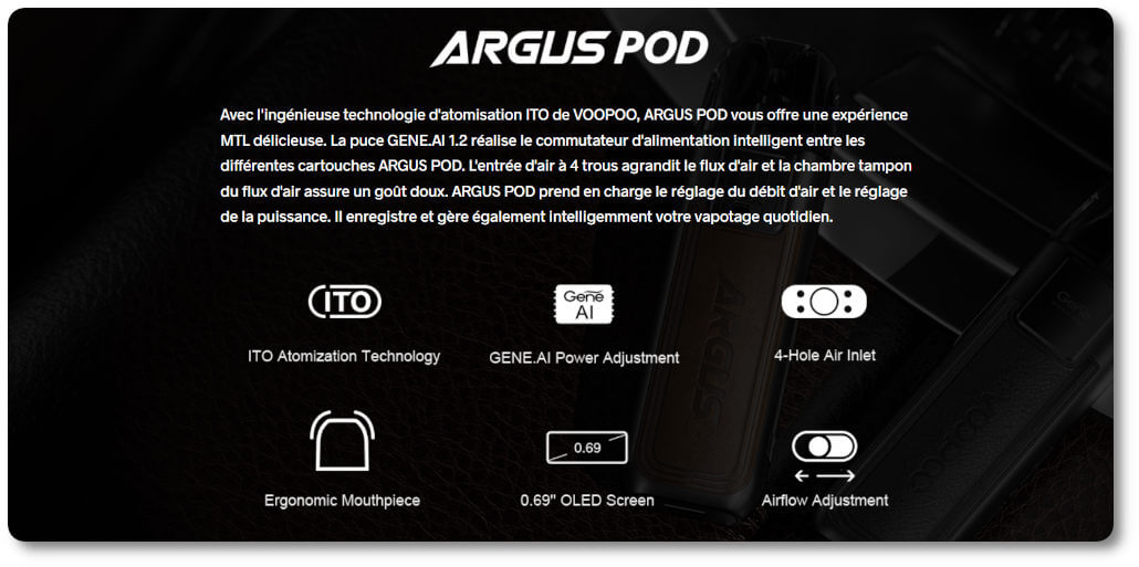 Kit Argus Pod 800mAh Voopoo chipset
