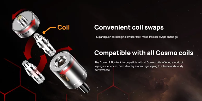 vaptio cosmo 2 plus résistances