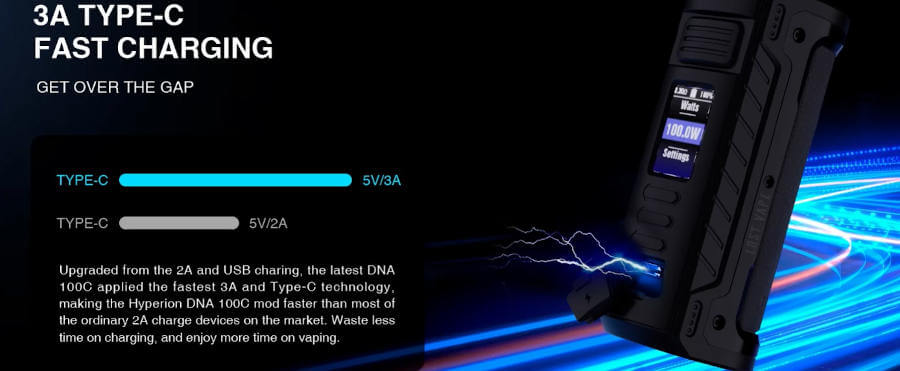 Box Hyperion DNA 100C - Lost Vape rechargement