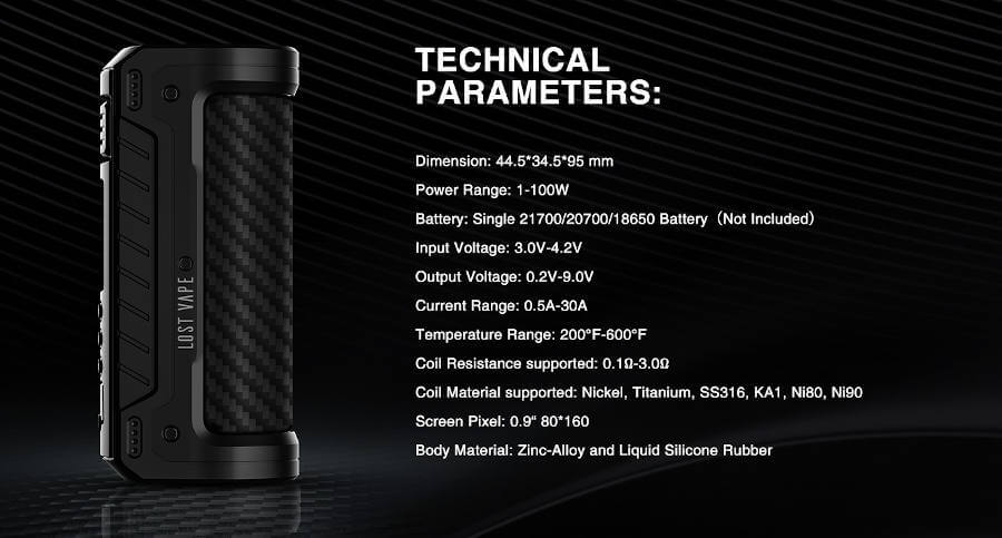 Box Hyperion DNA 100C - Lost Vape dimension