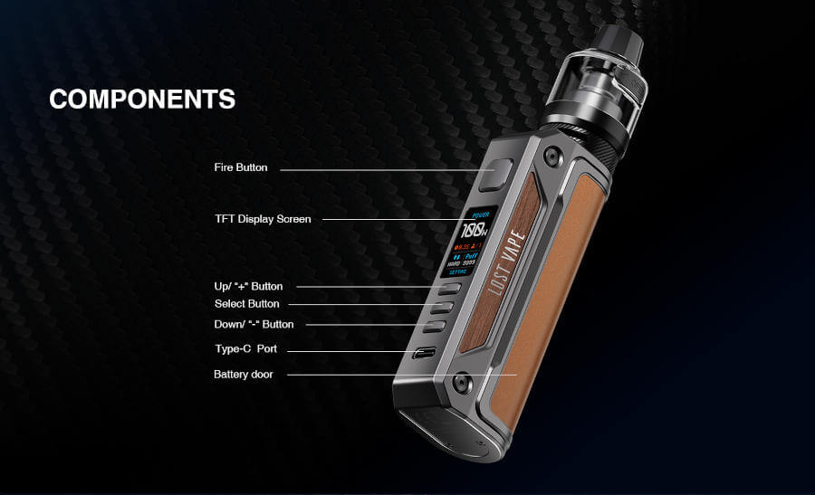 Box Thelema Solo 100W Lost Vape composants