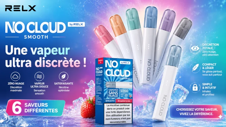 Bannière no cloud smooth relx puff