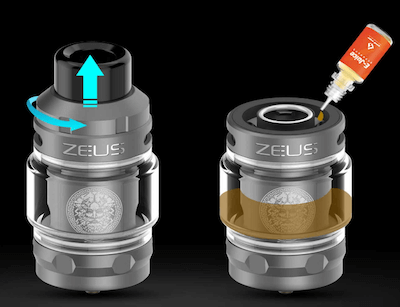 Clearomiseur Zeus Sub-Ohm 5 ml Geek Vape : réservoir