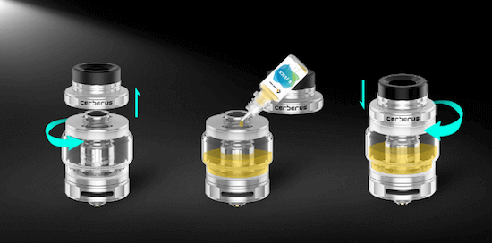 Remplissage du kit Aegis Mini 80W de Geek Vape