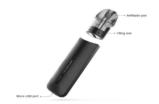 Kit pod Osmall Vaporesso : remplissage