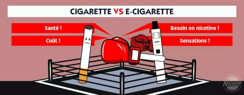 Comparaison cigarette et cigarette électronique
