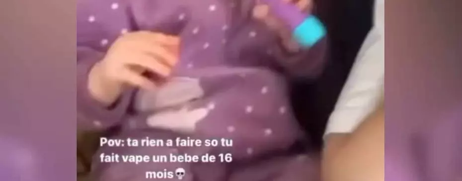 Sur TikTok, un bébé forcé à vapoter avec une cigarette électronique suscite l’indignation