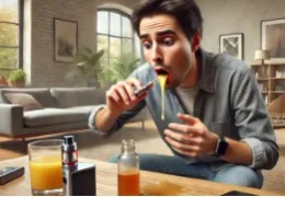 Avoir du e-liquide dans la bouche, est-ce dangereux ?