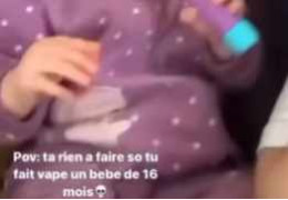 Sur TikTok, un bébé forcé à vapoter avec une cigarette électronique suscite l’indignation
